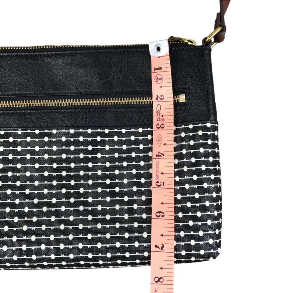 FOSSIL Fiona Printed Crossbody Bag Black White Everyday Office Travel Classic - Picture 13 of 13